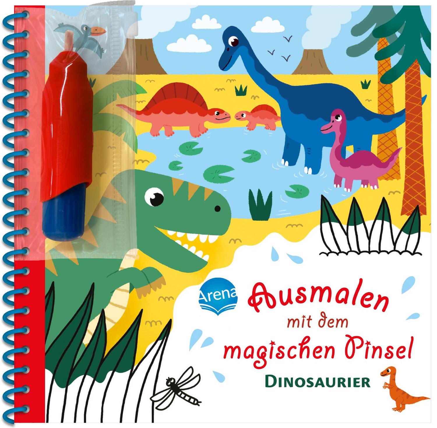 Cover: 9783401719399 | Ausmalen mit dem magischen Pinsel. Dinosaurier | Taschenbuch | 14 S.