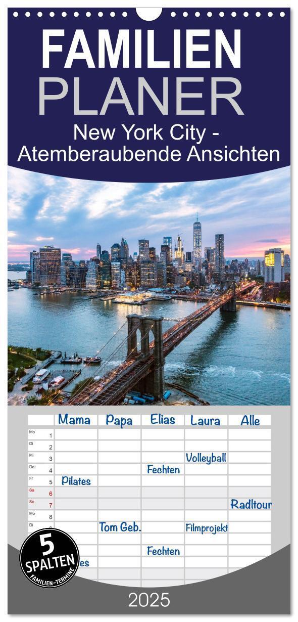 Cover: 9783457101834 | Familienplaner 2025 - New York City - Atemberaubende Ansichten mit...