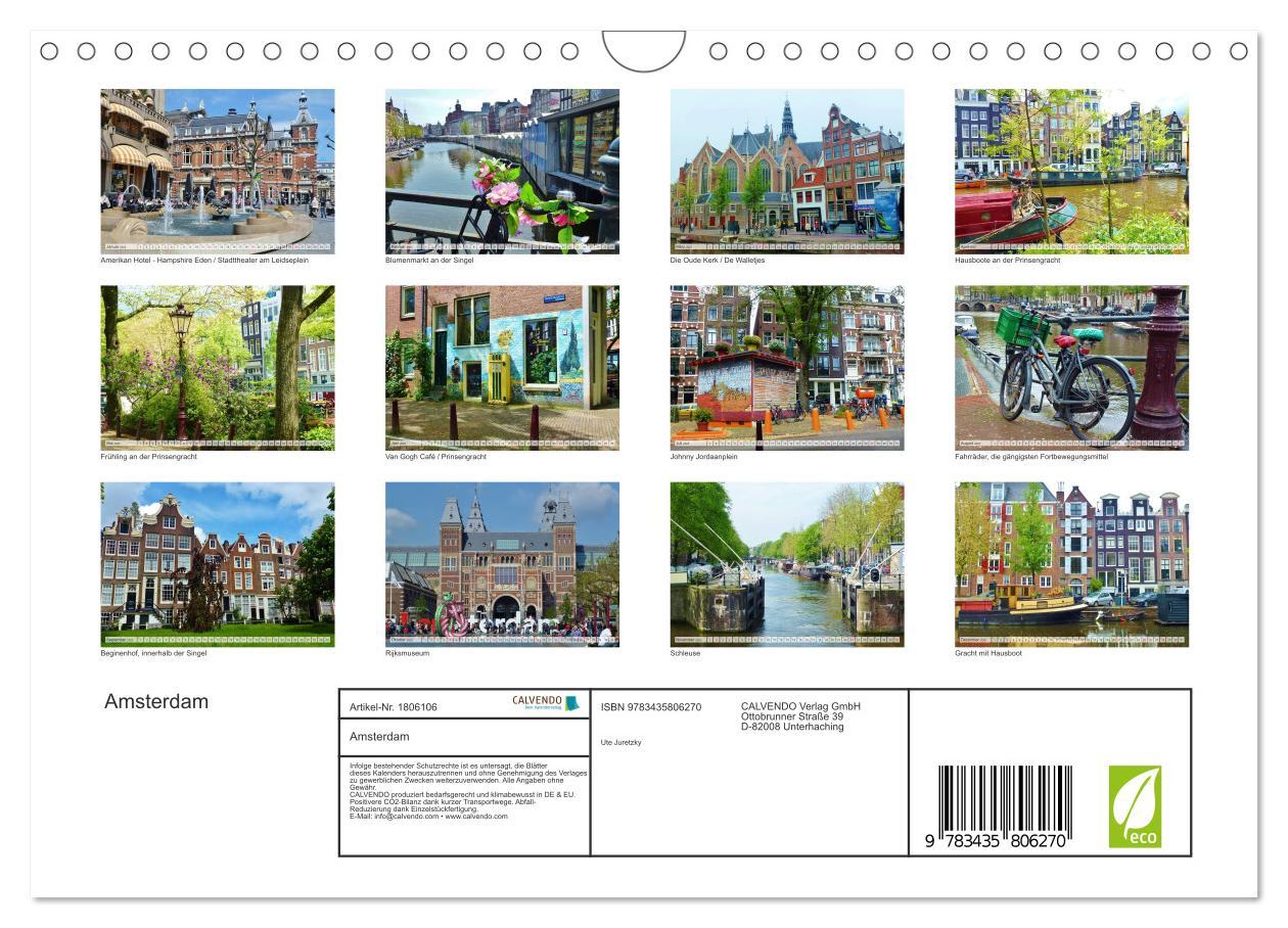 Bild: 9783435806270 | Amsterdam (Wandkalender 2025 DIN A4 quer), CALVENDO Monatskalender