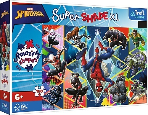 Cover: 5900511500240 | Junior Super Shape XL Puzzle 160 Teile - Marvel Spiderman | Spiel