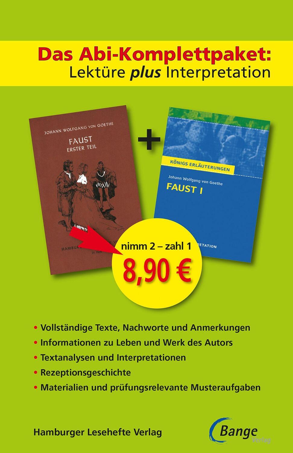 Cover: 9783872919076 | Faust I - Das Abi-Komplettpaket: Lektüre plus Interpretation | Goethe