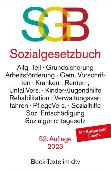 Cover: 9783423531948 | Sozialgesetzbuch mit Sozialgerichtsgesetz | Rechtsstand: 8. Mai 2023