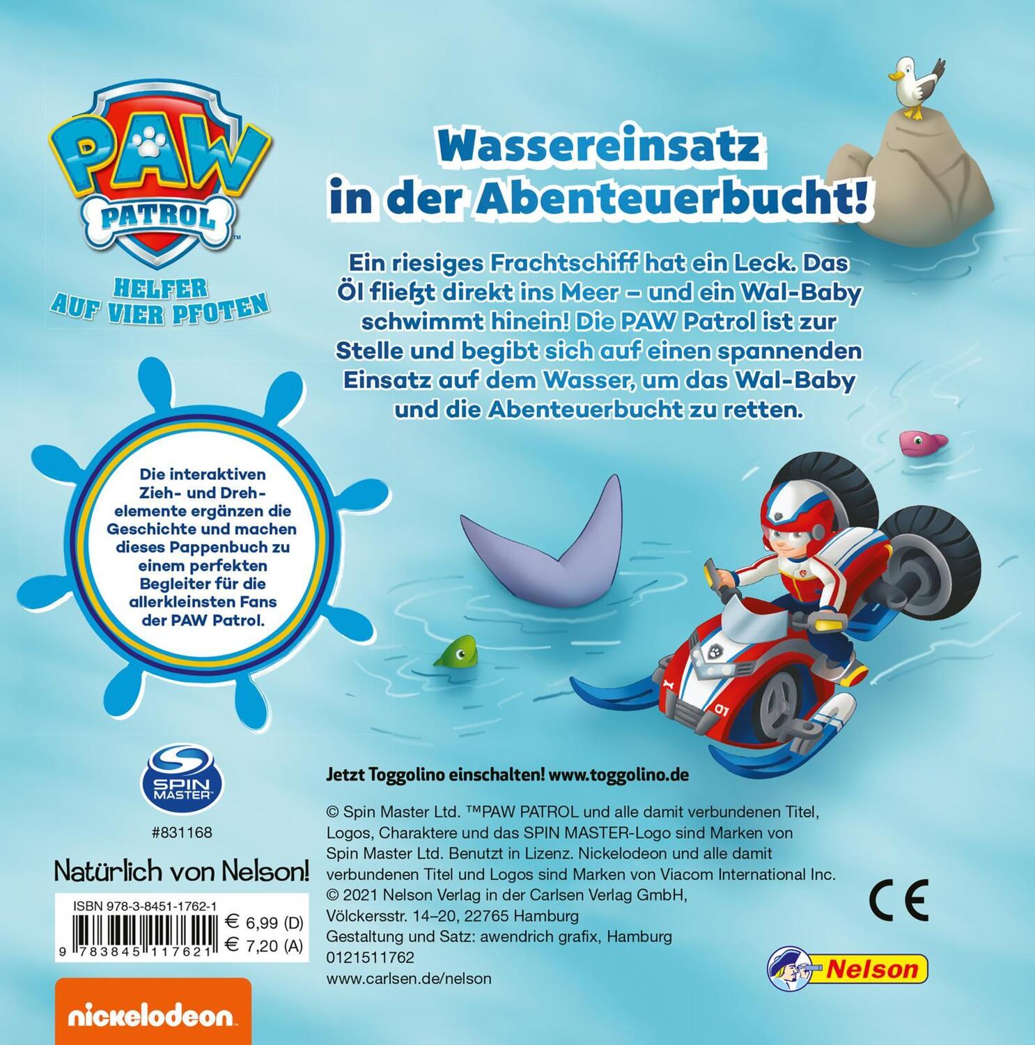 Rückseite: 9783845117621 | PAW Patrol: Die Retter der Abenteuerbucht | Buch | PAW Patrol | 10 S.