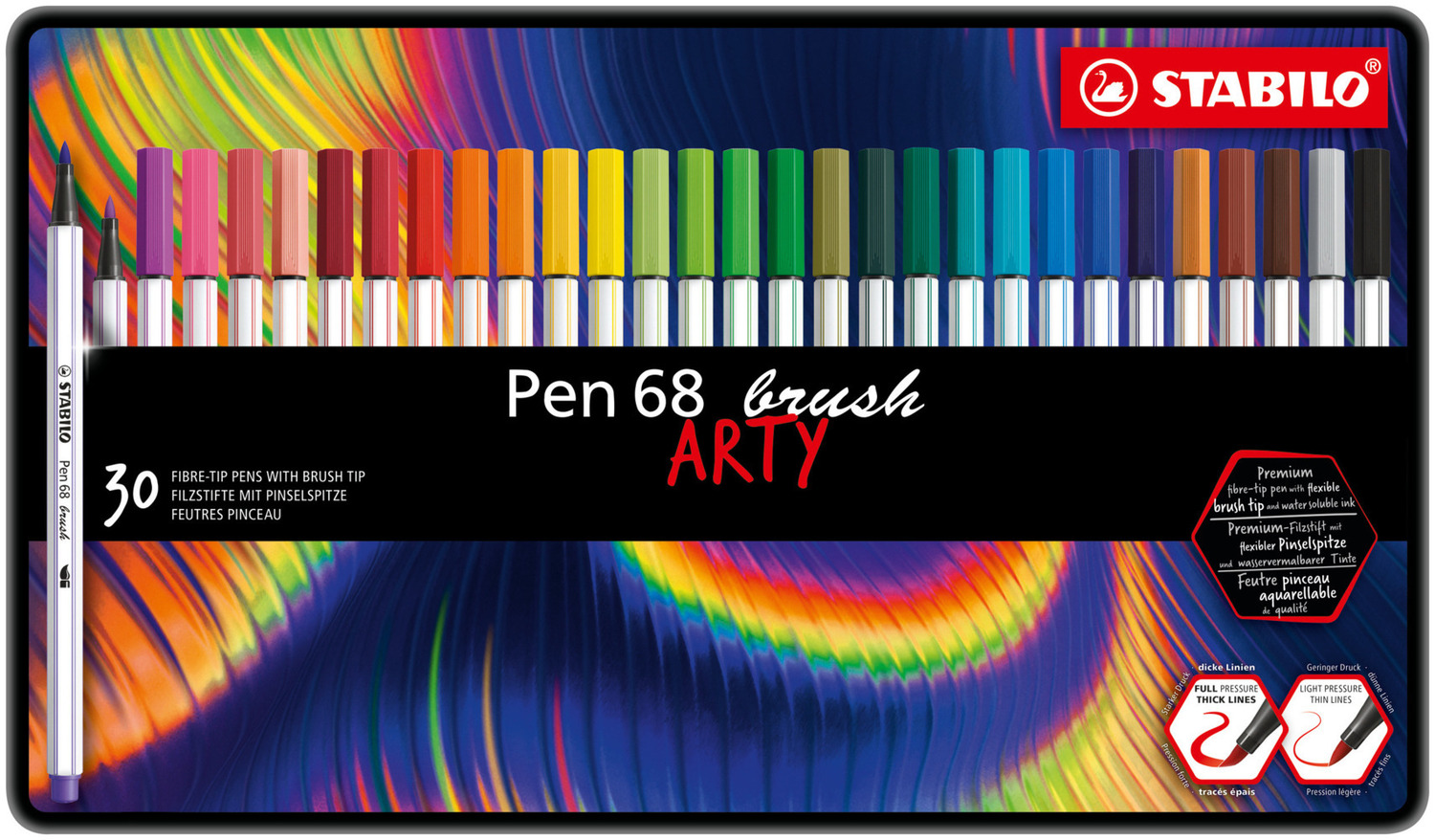 Cover: 4006381578110 | STABILO Pen 68 brush 30er Metalletui ARTY mit Hängelasche | Stück