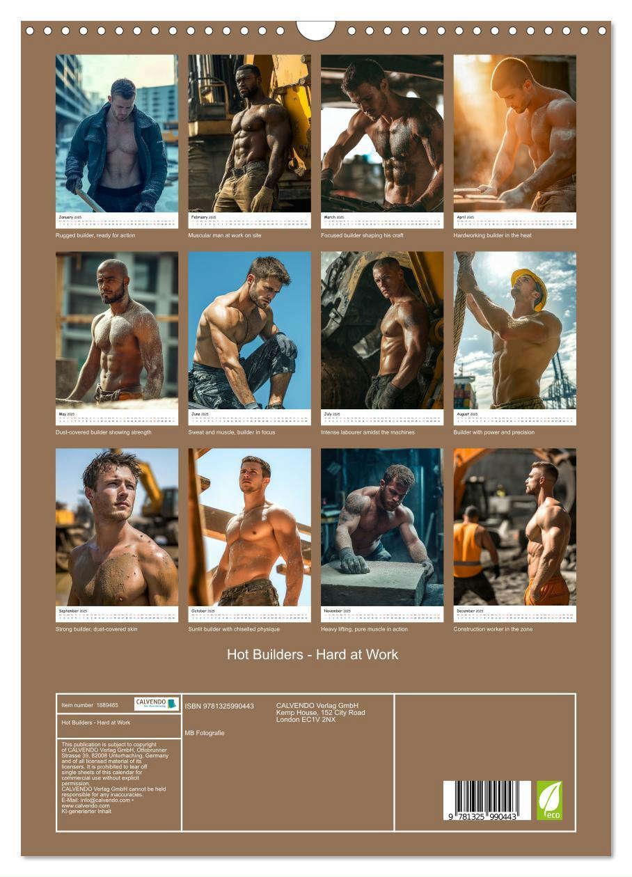 Bild: 9781325990443 | Hot Builders - Hard at Work (Wall Calendar 2025 DIN A3 portrait),...