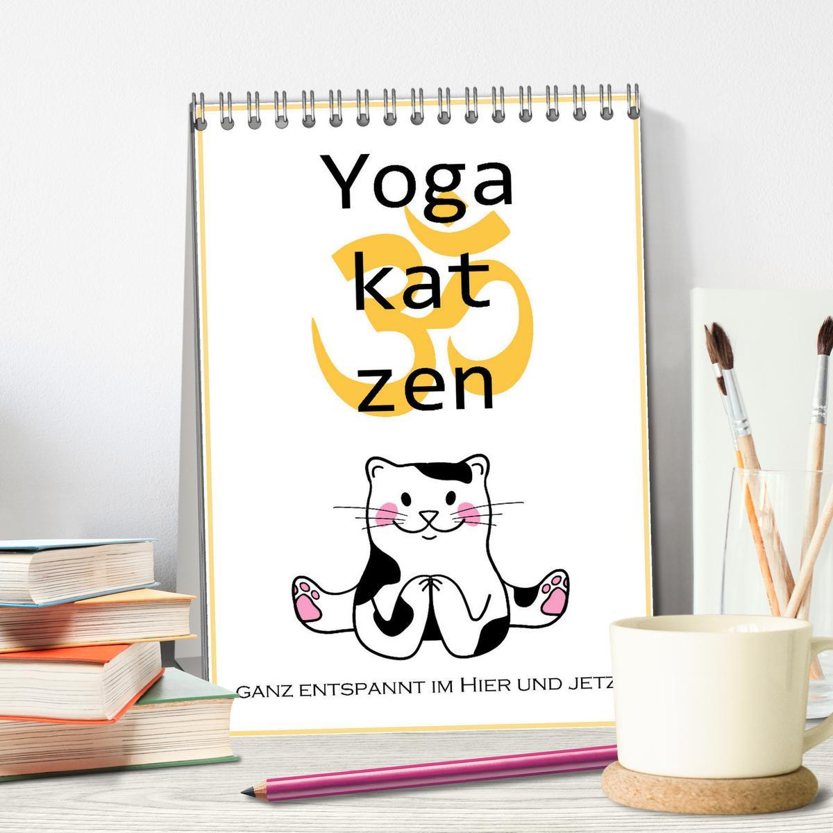 Bild: 9783435913671 | Yogakatzen - ganz entspannt im Hier und Jetzt (Tischkalender 2025...