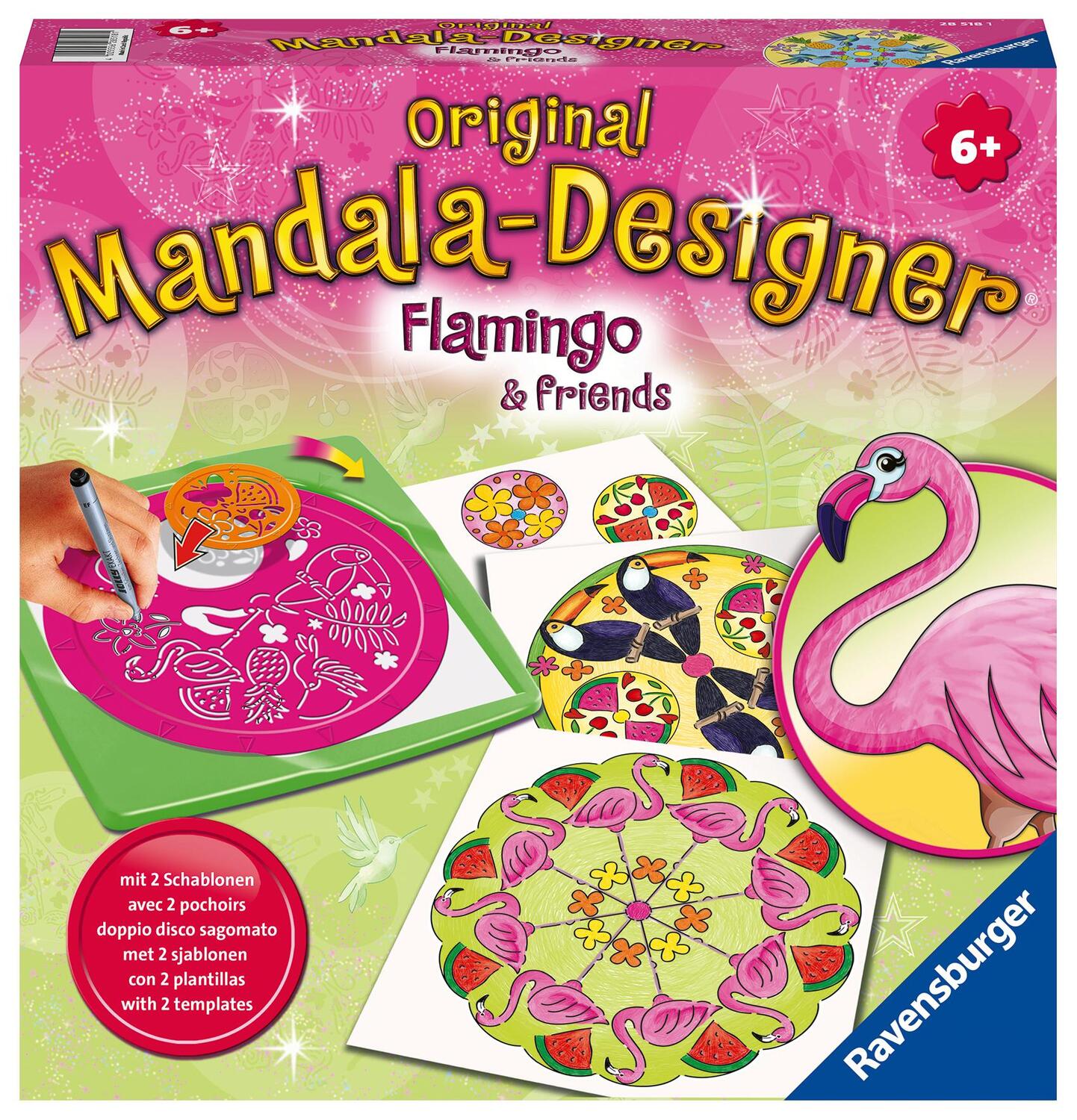 Cover: 4005556285181 | Ravensburger Mandala Designer Flamingo & Friends 28518, Zeichnen...