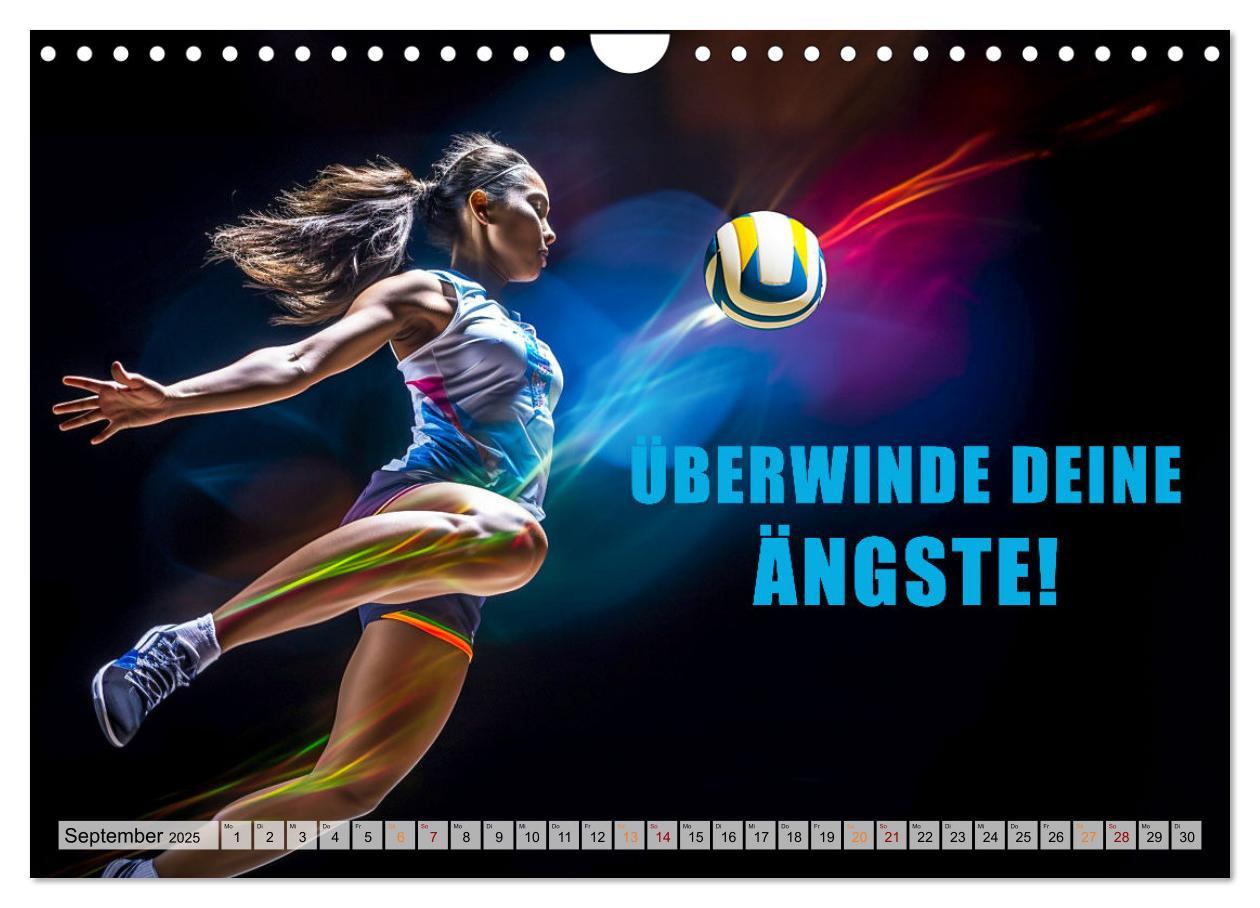 Bild: 9783383845765 | Volleyball und Motivation (Wandkalender 2025 DIN A4 quer), CALVENDO...