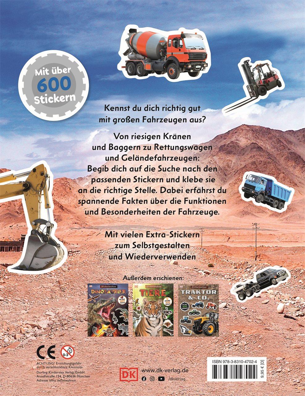 Rückseite: 9783831047024 | Sticker-Lexikon. Große Fahrzeuge | DK Verlag - Kids | Taschenbuch