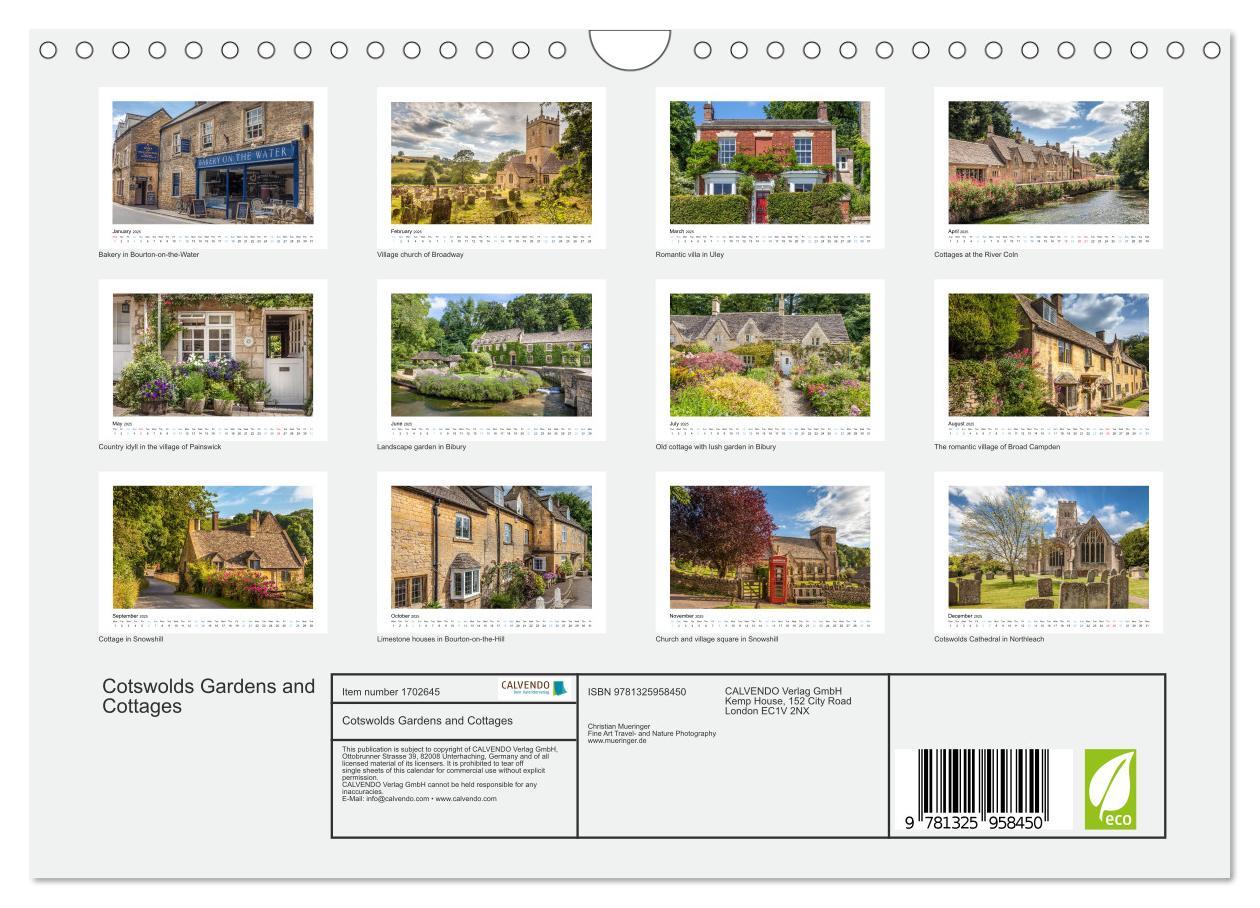 Bild: 9781325958450 | Cotswolds Gardens and Cottages (Wall Calendar 2025 DIN A4...