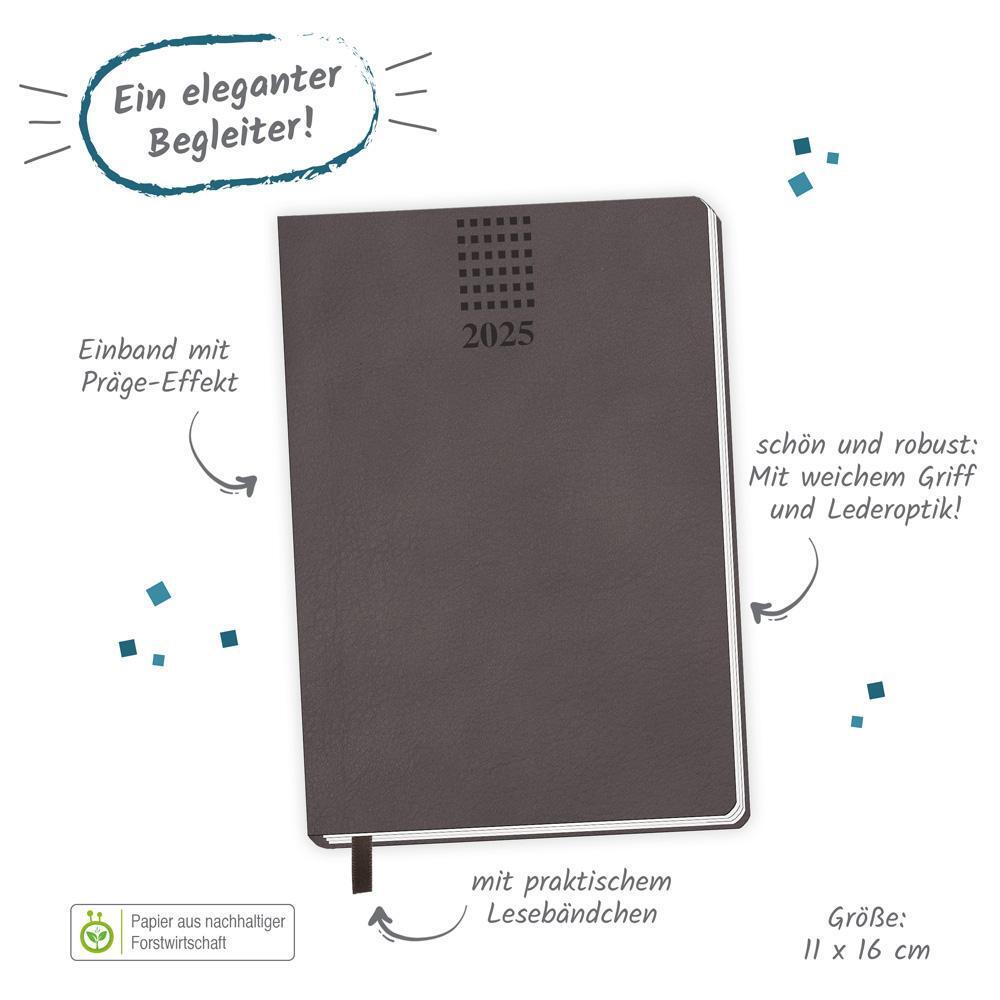 Bild: 4251901506856 | Trötsch Taschenkalender A6 Soft Touch Anthrazit 2025 | KG | Kalender