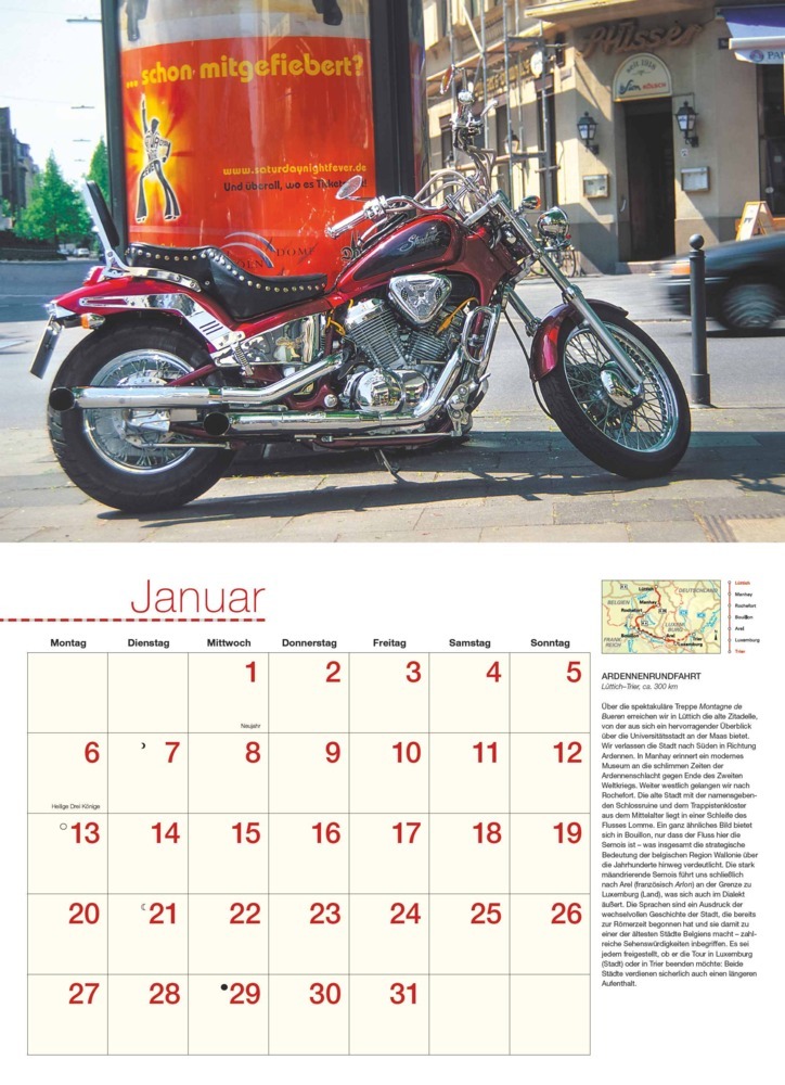 Bild: 4250809652863 | DUMONT - Motorräder &amp; Routen 2025 Broschürenkalender, 42x29cm,...