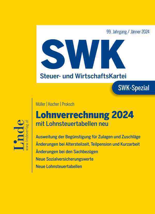 Cover: 9783707349139 | SWK-Spezial Lohnverrechnung 2024 | mit Lohnsteuertabellen neu | Buch