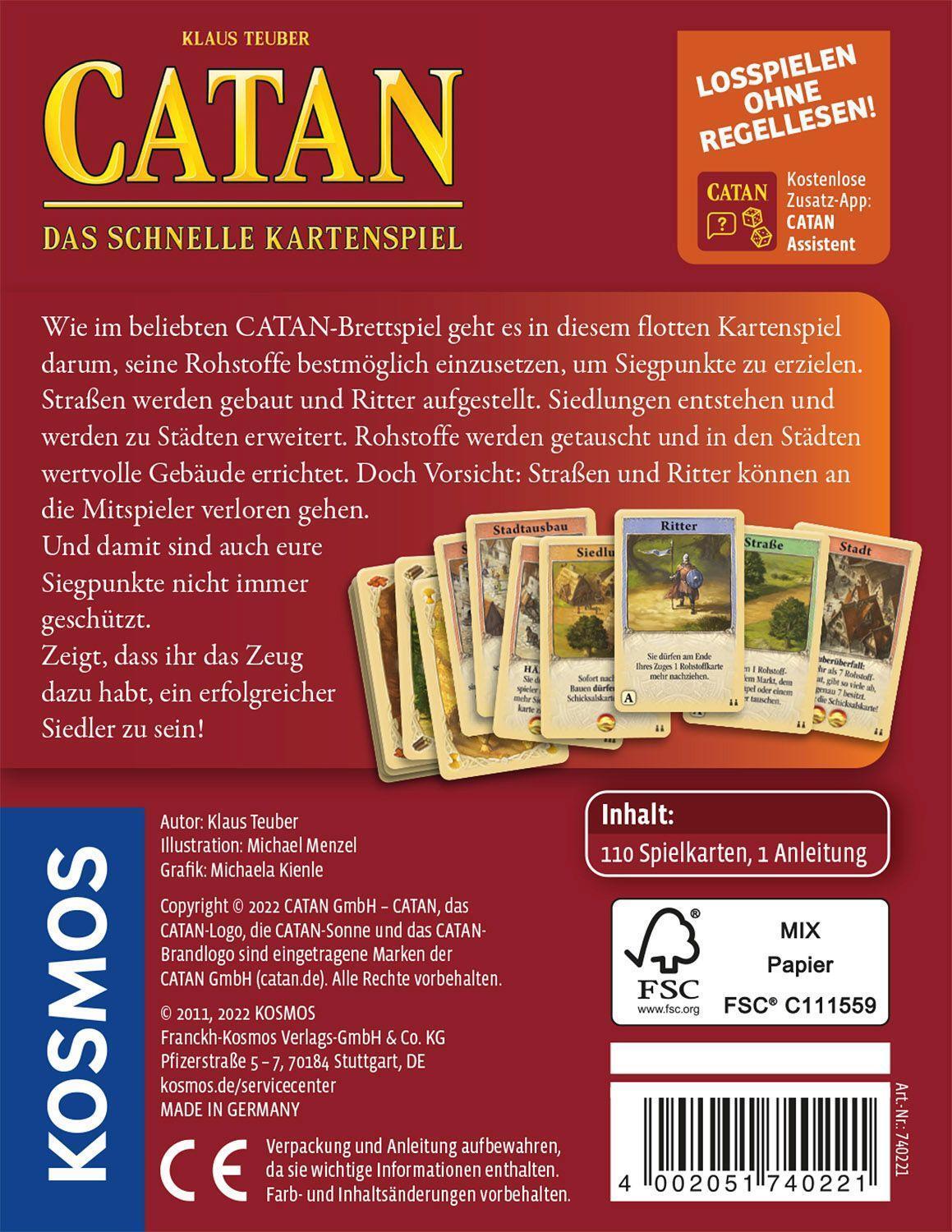 Bild: 4002051740221 | Die Siedler von Catan - Das schnelle Kartenspiel | Klaus Teuber | 2011