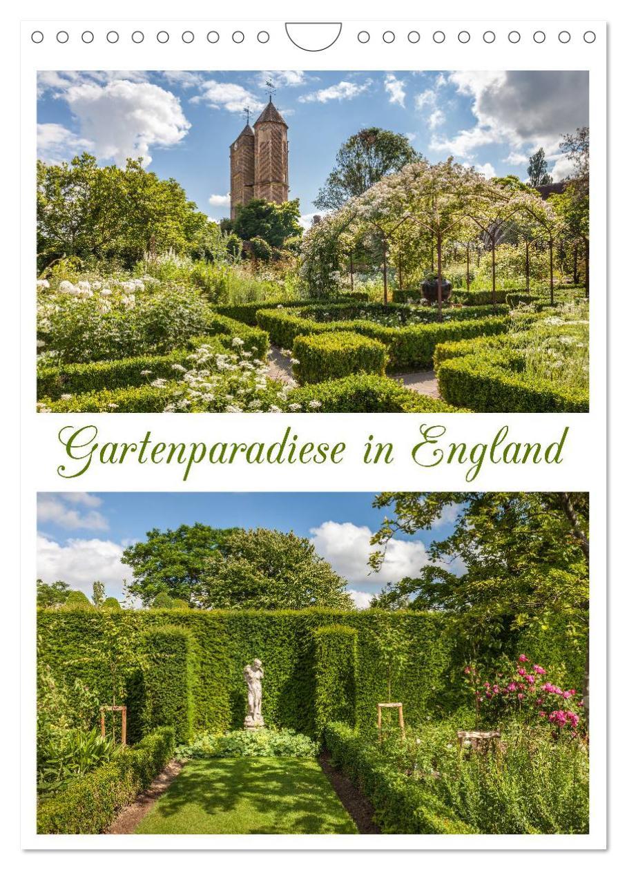 Cover: 9783457034040 | Gartenparadiese in England (Wandkalender 2025 DIN A4 hoch),...