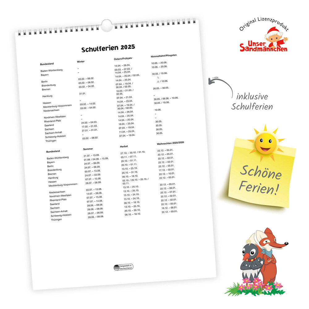 Bild: 9783988022295 | Trötsch Unser Sandmännchen XL-Familienplaner Familienkalender Unser...