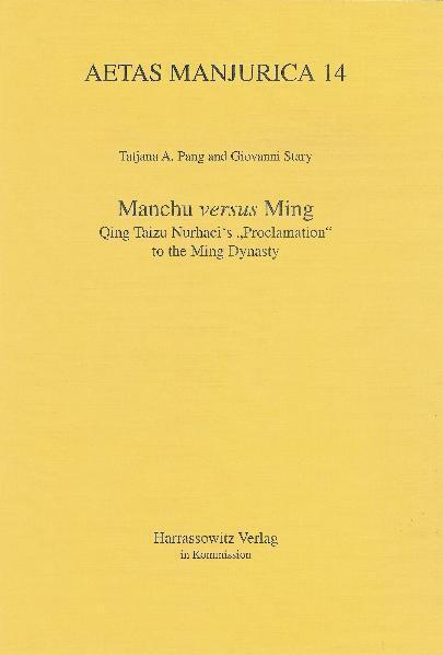 Cover: 9783447061605 | Manchu versus Ming | Tatjana A Pang (u. a.) | Taschenbuch | Englisch