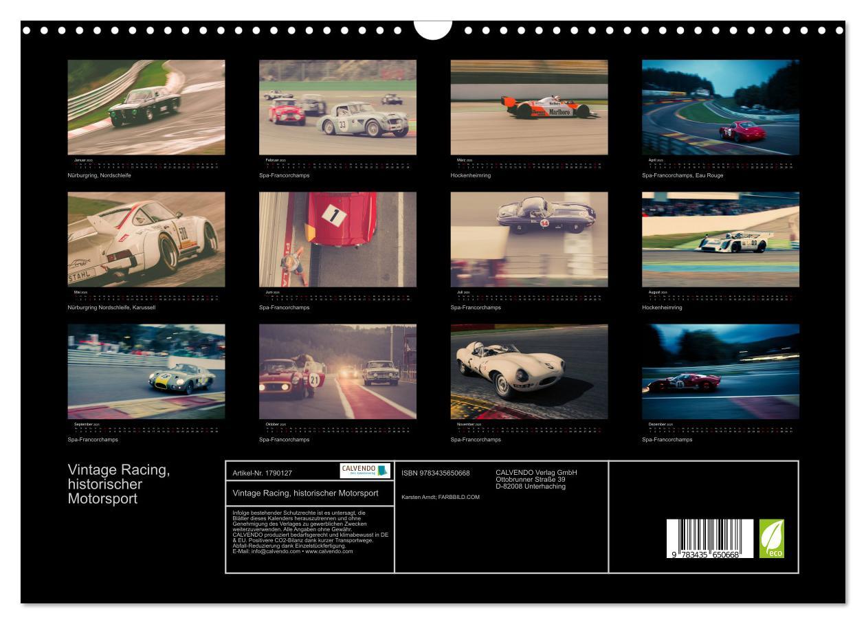 Bild: 9783435650668 | Vintage Racing, historischer Motorsport (Wandkalender 2025 DIN A3...