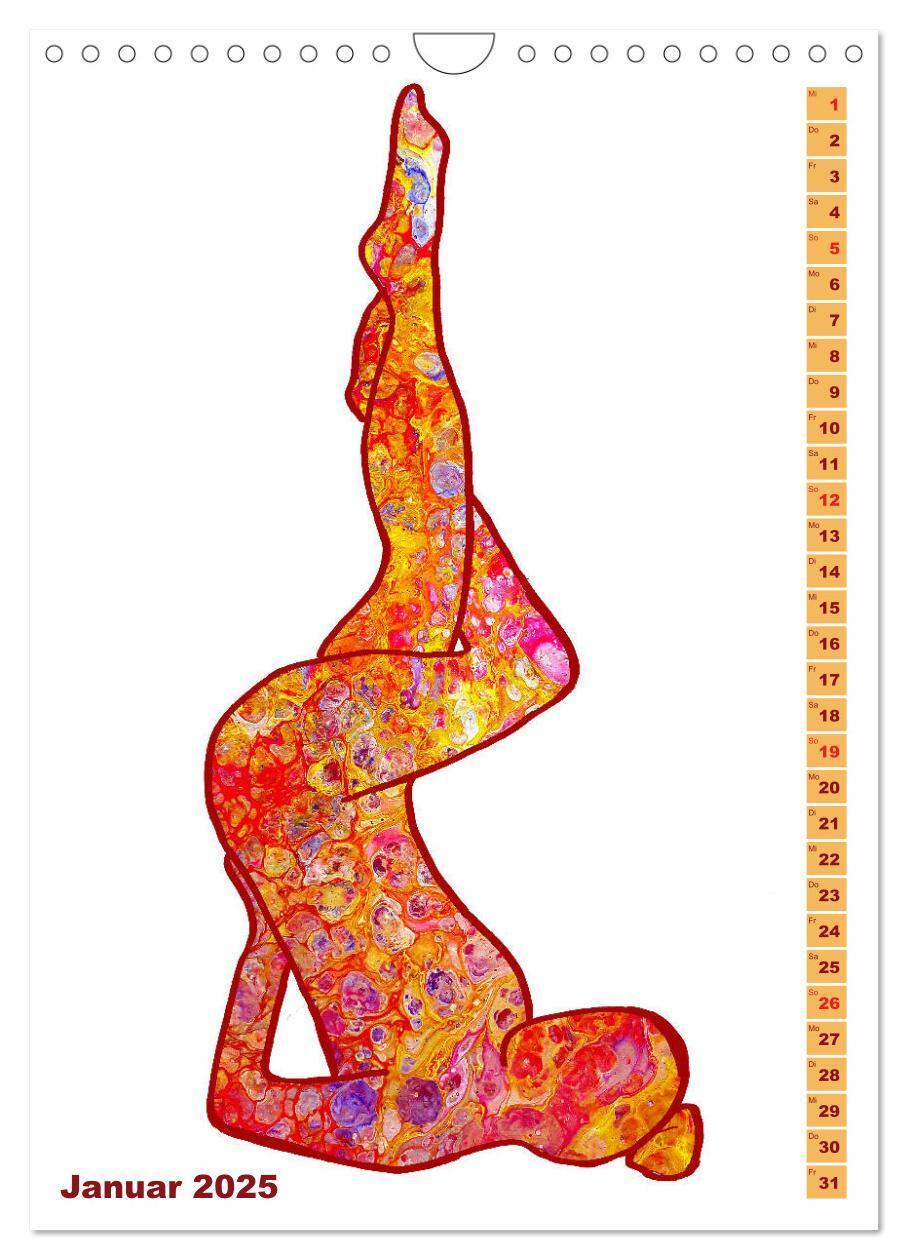 Bild: 9783435939794 | Prächtiges Yoga Pouring - Yoga verschmilzt mit Kunst (Wandkalender...