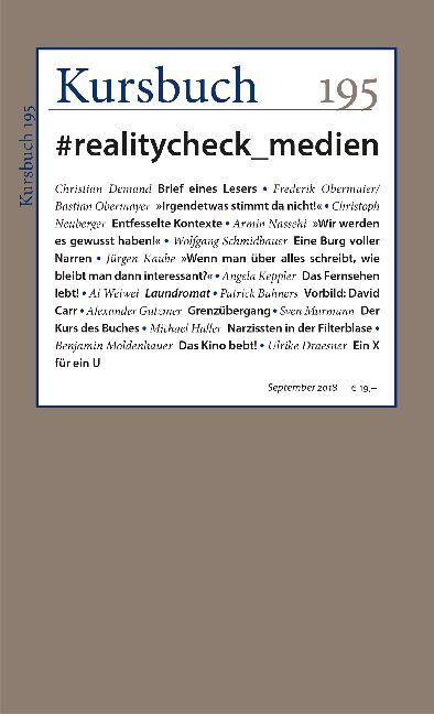 Cover: 9783961960316 | #realitycheck_medien | Peter Felixberger (u. a.) | Taschenbuch | 2018