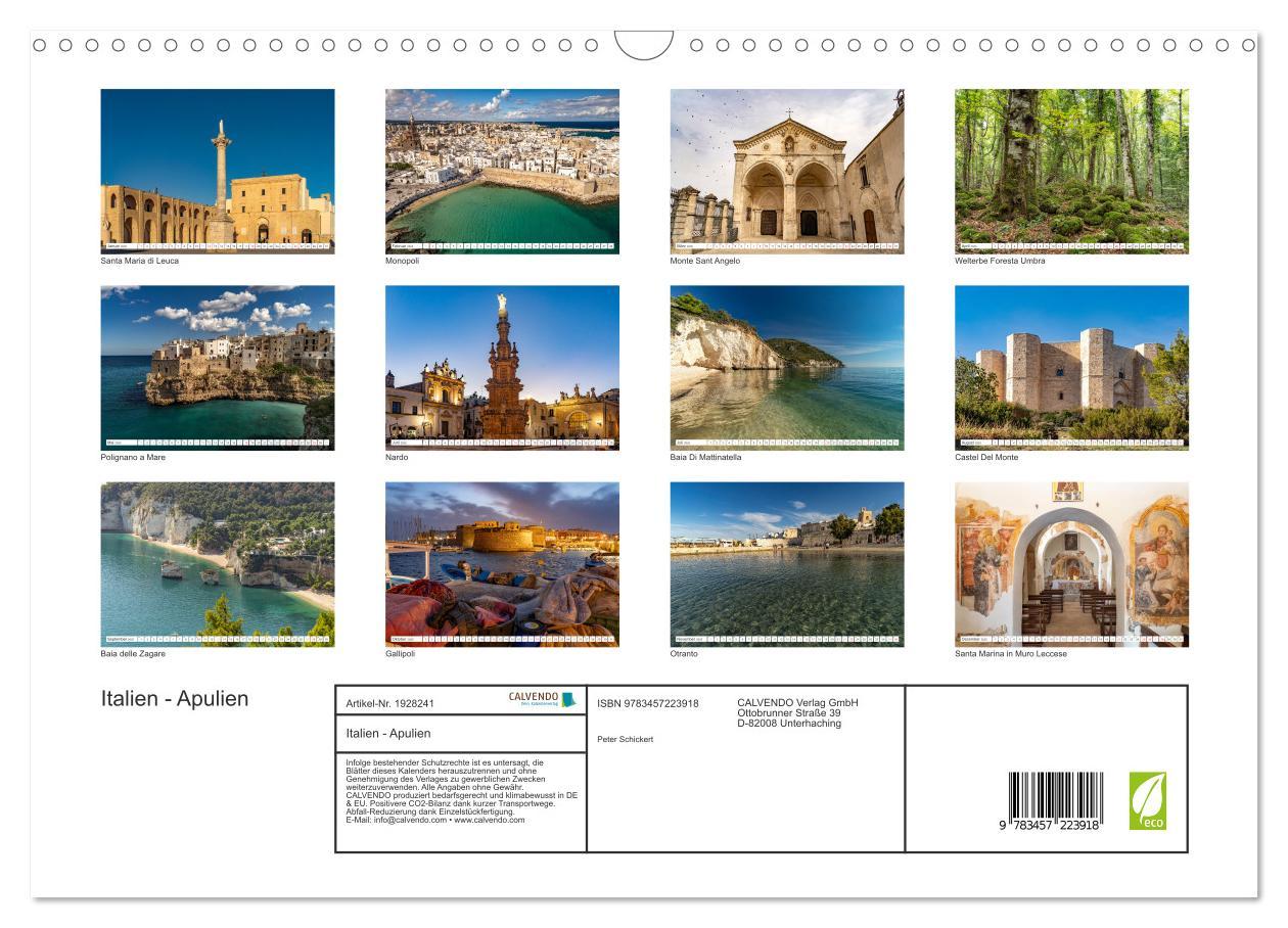 Bild: 9783457223918 | Italien - Apulien (Wandkalender 2025 DIN A3 quer), CALVENDO...