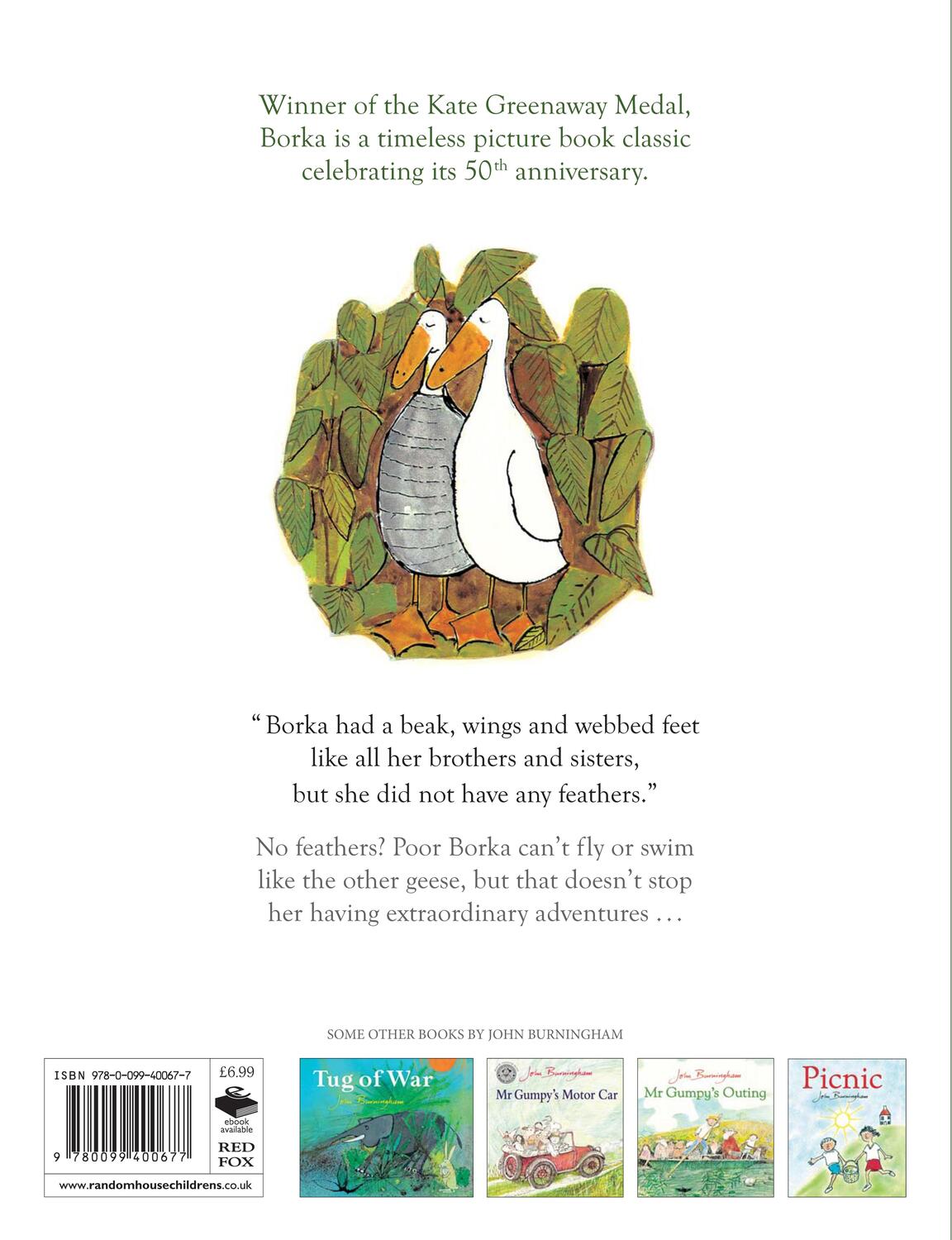 Rückseite: 9780099400677 | Borka: The Adventures of a Goose With No Feathers | John Burningham
