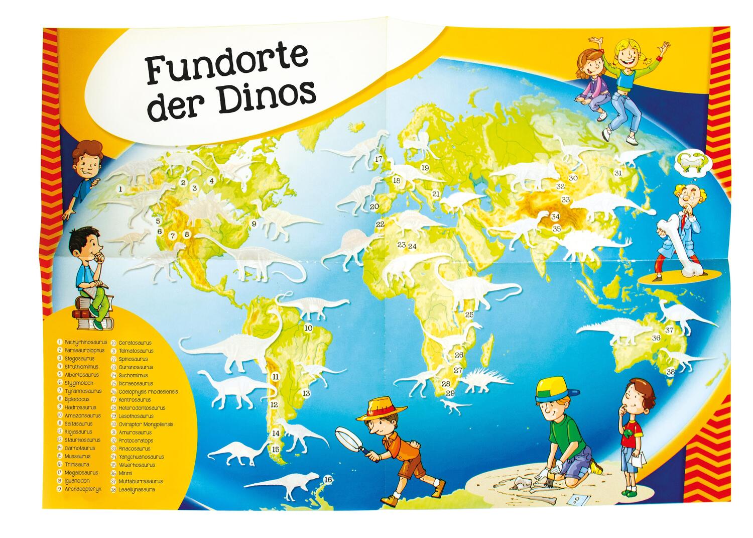 Bild: 9783957749222 | Trötsch Stickerbuch Mein erster Dinosaurier Weltatlas | Taschenbuch