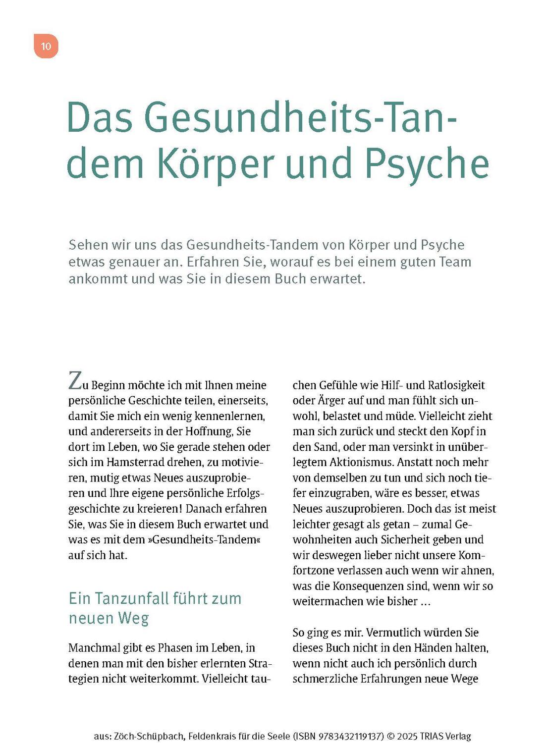 Bild: 9783432119137 | Feldenkrais für die Seele | Nadja Zöch-Schüpbach | Taschenbuch | 2024