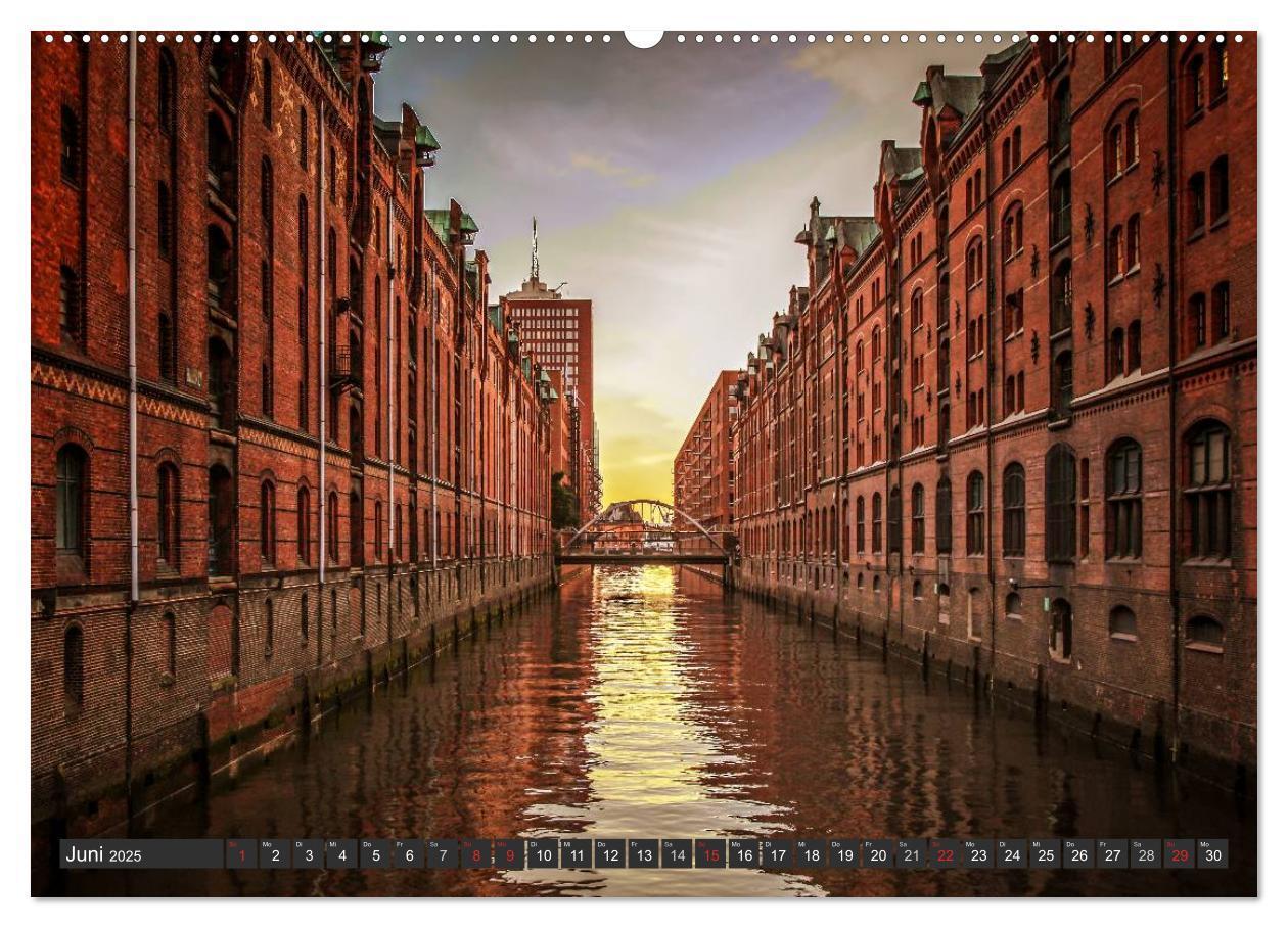 Bild: 9783435833443 | Stadt Hamburg (Wandkalender 2025 DIN A2 quer), CALVENDO Monatskalender