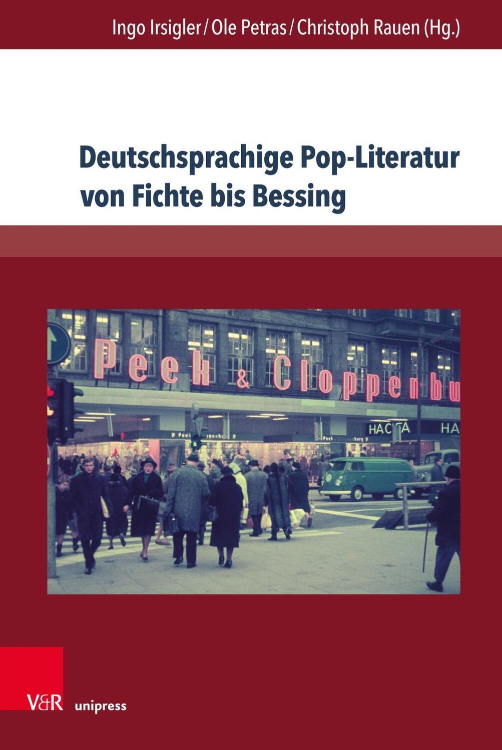 Cover: 9783847109815 | Deutschsprachige Pop-Literatur von Fichte bis Bessing | Westwärts 4