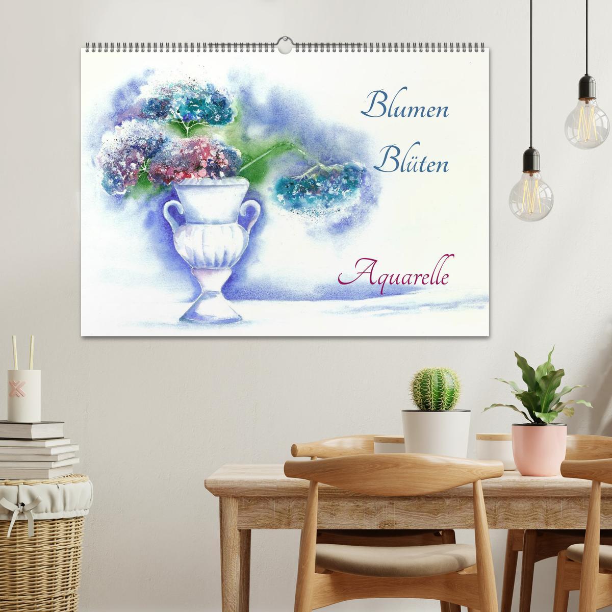 Bild: 9783435501991 | Blumen Blüten Aquarelle (Wandkalender 2025 DIN A2 quer), CALVENDO...