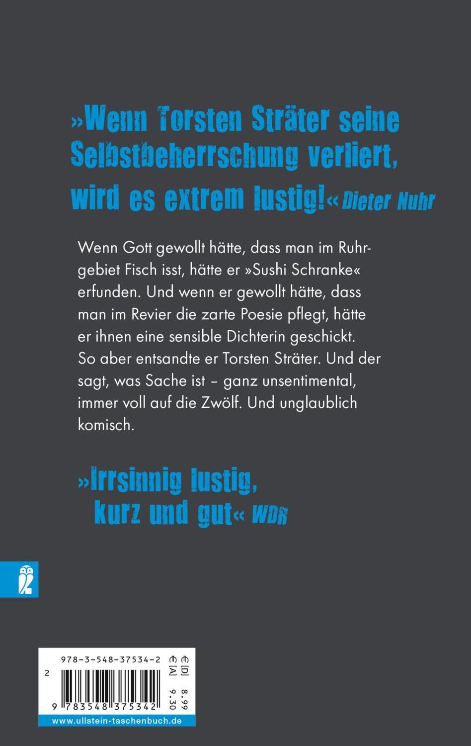 Rückseite: 9783548375342 | Selbstbeherrschung umständehalber abzugeben | Torsten Sträter | Buch