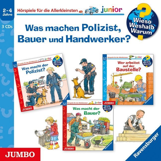Cover: 9783833740527 | Was machen Polizist, Bauer und Handwerker?, 3 Audio-CDs | Erne (u. a.)