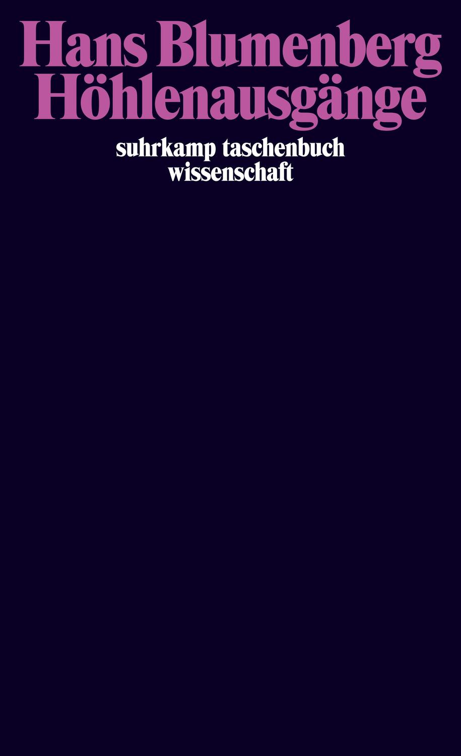 Cover: 9783518289006 | Höhlenausgänge | Hans Blumenberg | Taschenbuch | 827 S. | Deutsch