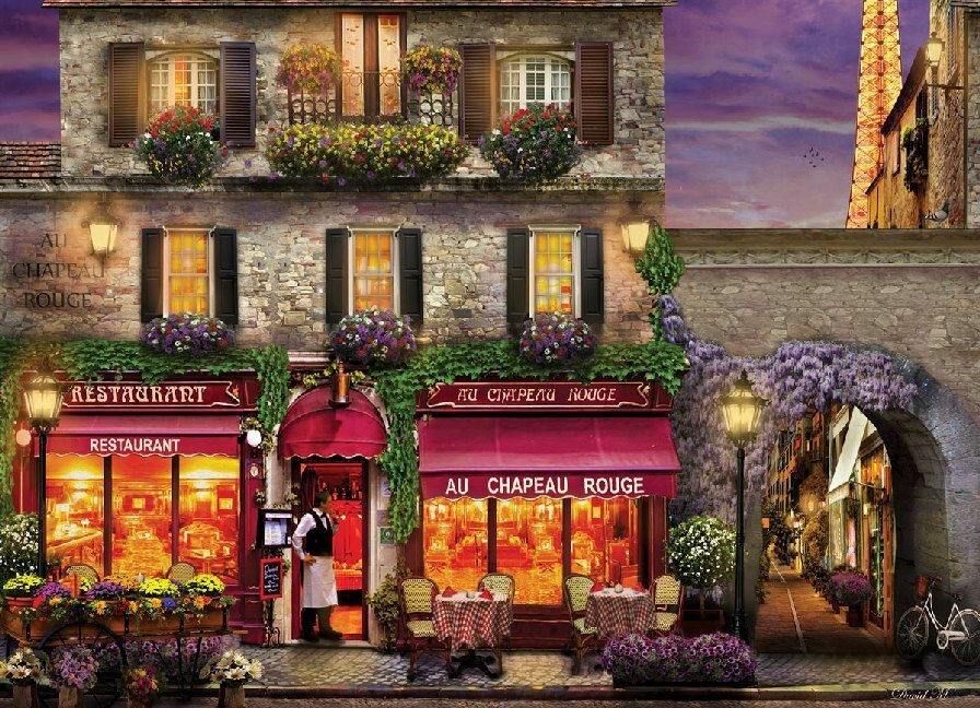 Cover: 628136609630 | McLean - RedHat Restaurant Paris (Puzzle) | Spiel | In Spielebox