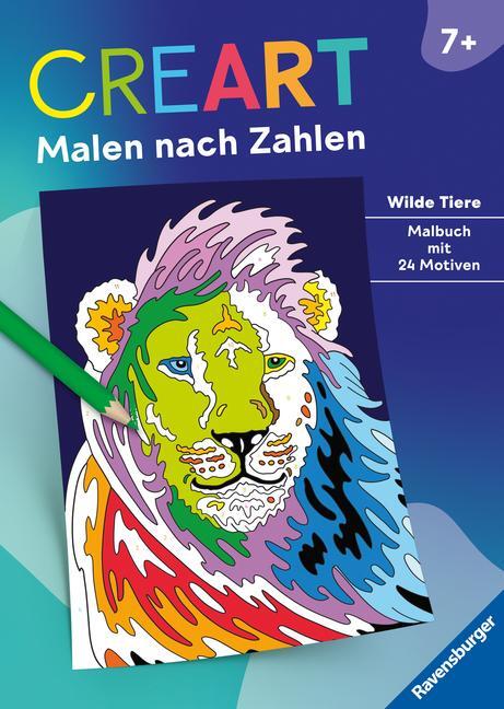 Cover: 9783473489121 | Ravensburger CreArt Malen nach Zahlen ab 7: Wilde Tiere, Malbuch,...