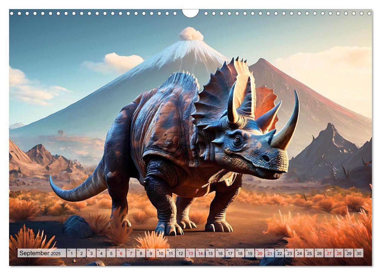 Bild: 9783383798979 | Dinosaurier - die Welt der Urzeitgiganten (Wandkalender 2025 DIN A3...