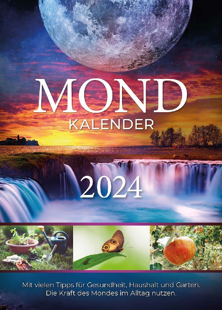 Cover: 9783982268552 | Mondkalender 2024 | Die Kraft des Mondes im Alltag nutzen | Kalender