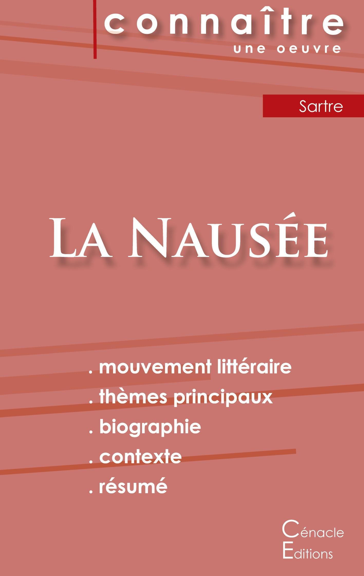 Cover: 9782367887937 | Fiche de lecture La Nausée de Jean-Paul Sartre (Analyse littéraire...