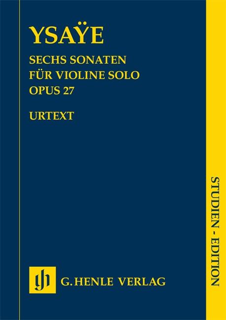 Cover: 9790201897769 | Eugène Ysaÿe - Sechs Sonaten op. 27 für Violine solo | Urtextausgabe