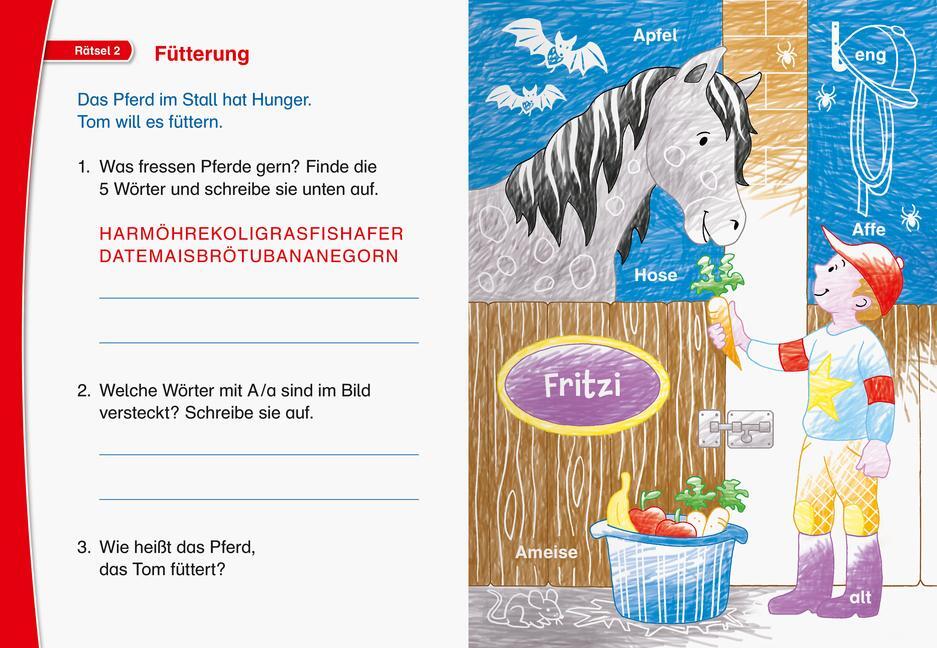 Bild: 9783473488896 | Leserabe Rätselspaß Zauber-Malrätsel zum Lesenlernen: Pferde (1....