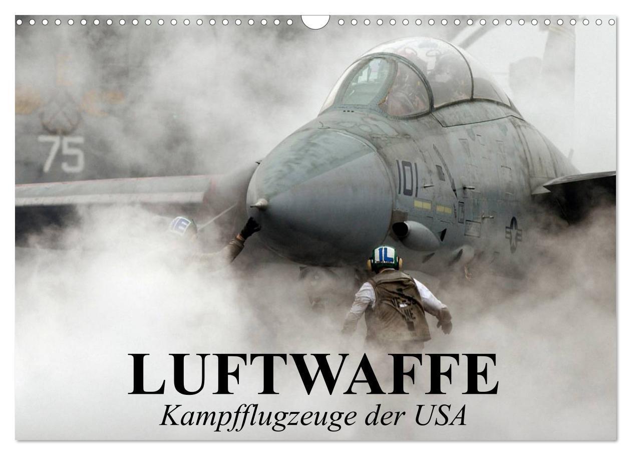 Cover: 9783435618712 | Luftwaffe. Kampfflugzeuge der USA (Wandkalender 2025 DIN A3 quer),...