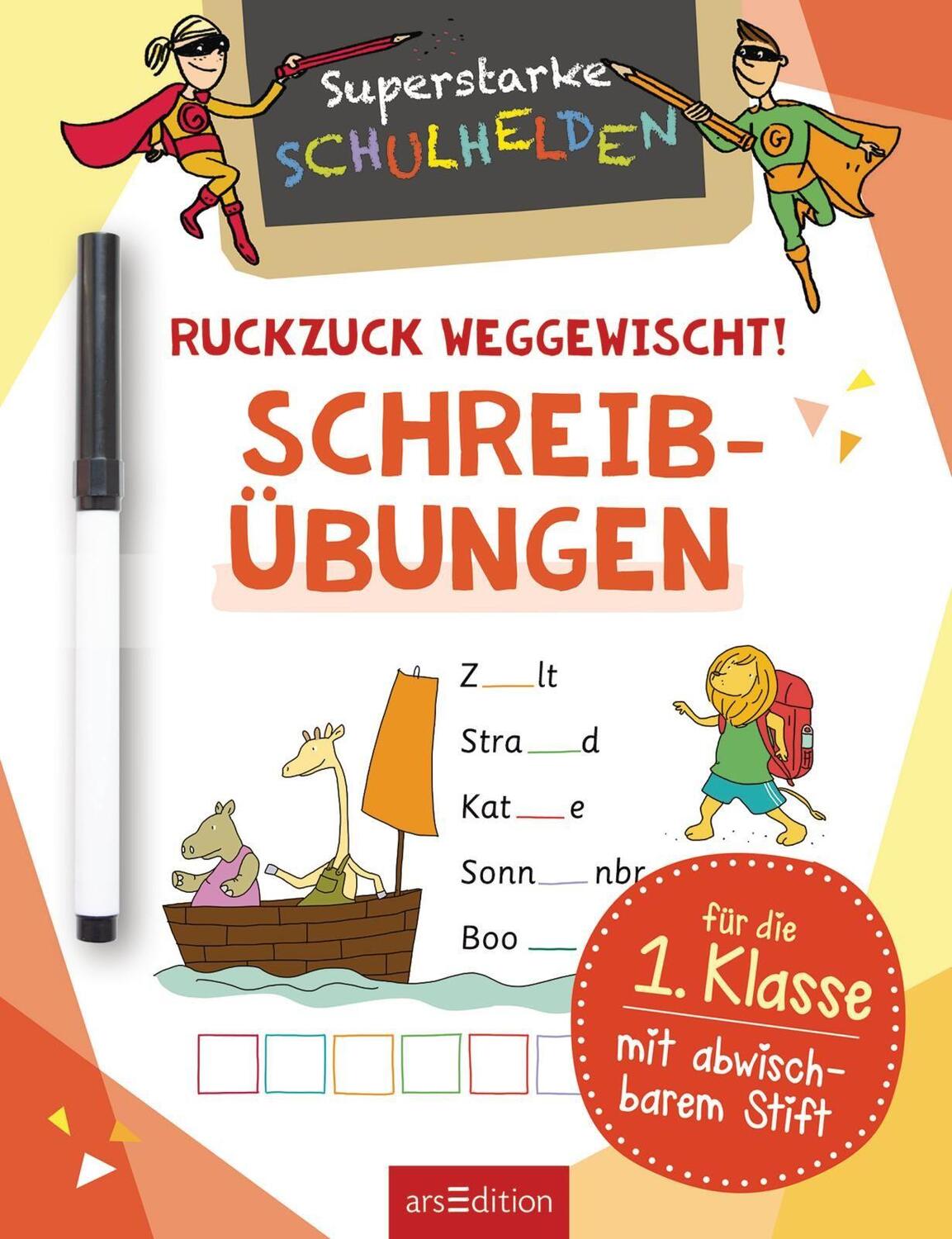 Bild: 9783845834603 | Superstarke Schulhelden - Ruckzuck weggewischt! Schreibübungen | Buch