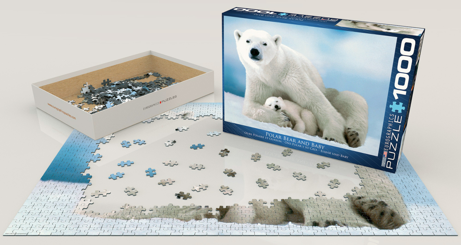 Bild: 628136611985 | Eisbär & Baby (Puzzle) | Spiel | In Spielebox | 2021 | Eurographics