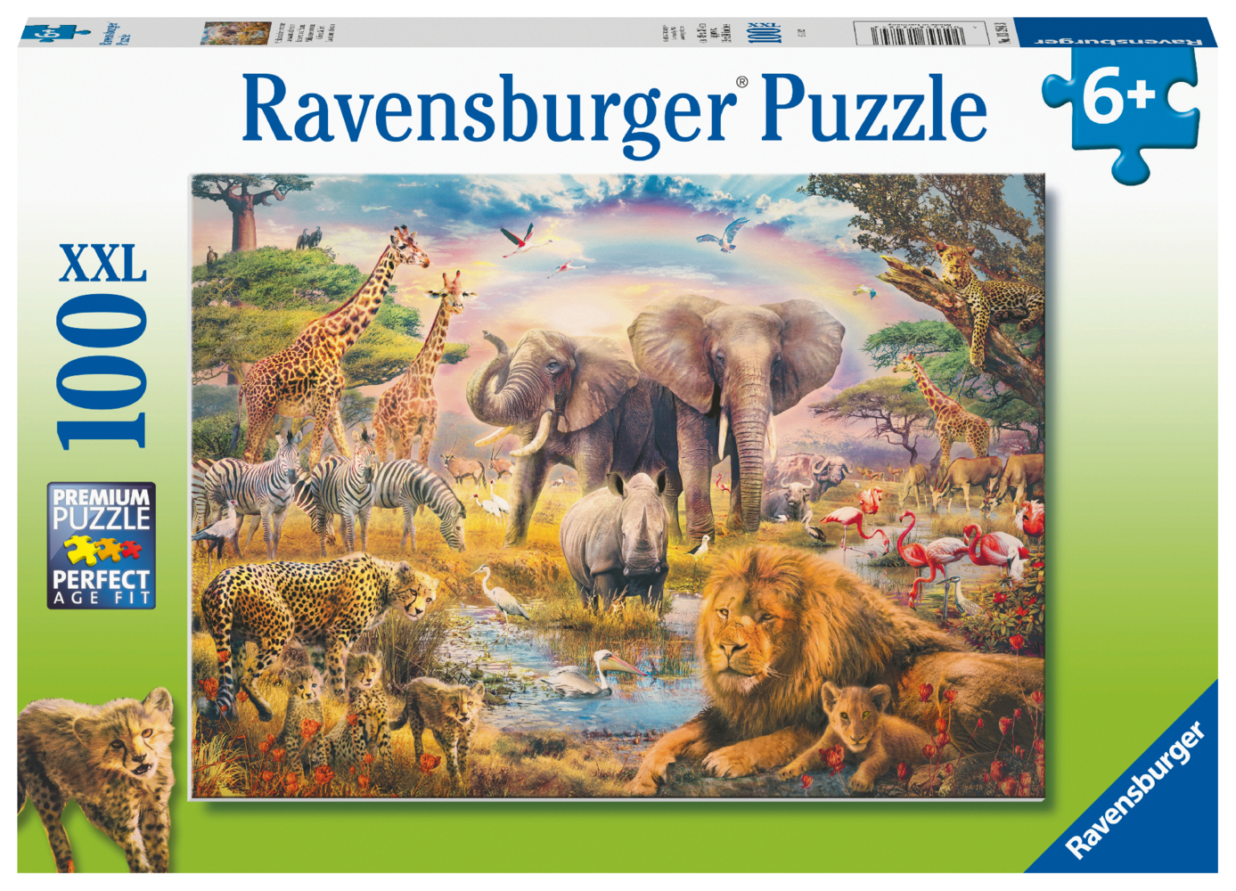 Cover: 4005556132843 | Ravensburger Kinderpuzzle - Afrikanische Savanne - 100 Teile Puzzle...