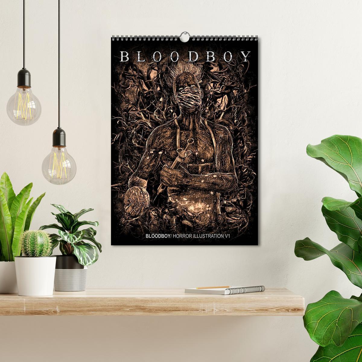 Bild: 9783457056202 | BLOODBOY/ HORROR ILLUSTRATION V1 (Wandkalender 2025 DIN A3 hoch),...