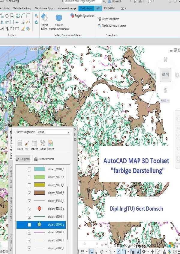 Cover: 9783758423031 | AutoCAD MAP 3D Toolset, "farbige Darstellung" (für Anwender) | Domsch