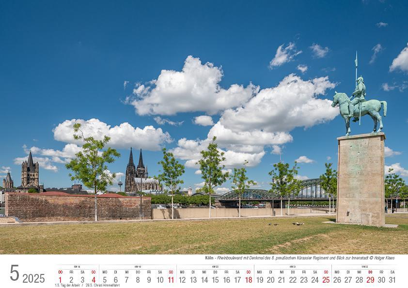 Bild: 9783965352070 | Köln 2025 Bildkalender A4 quer, spiralgebunden | Holger Klaes | 2025