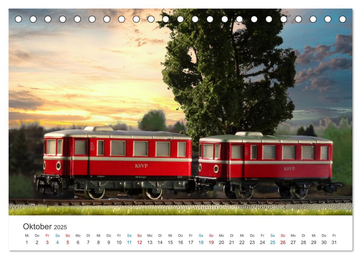 Bild: 9783383761454 | Bahn-Nostalgie im Modell (Tischkalender 2025 DIN A5 quer), CALVENDO...