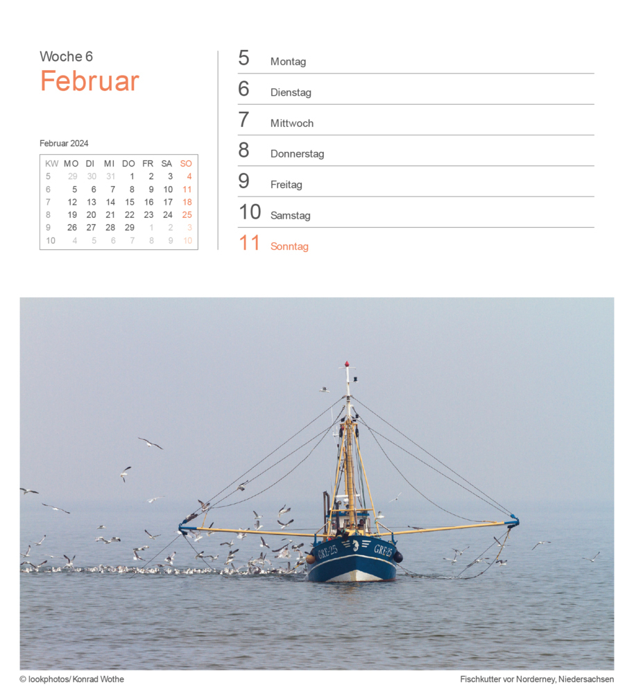 Bild: 9783965913035 | Nordseeküste - KUNTH Postkartenkalender 2024 | Kalender | 53 S. | 2024